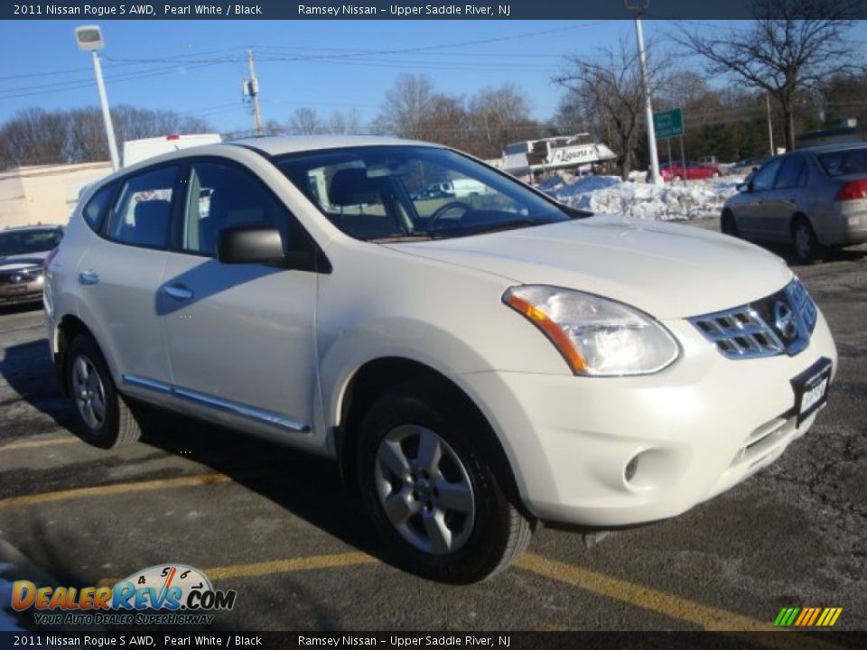 2011 Nissan Rogue S AWD Pearl White / Black Photo #3