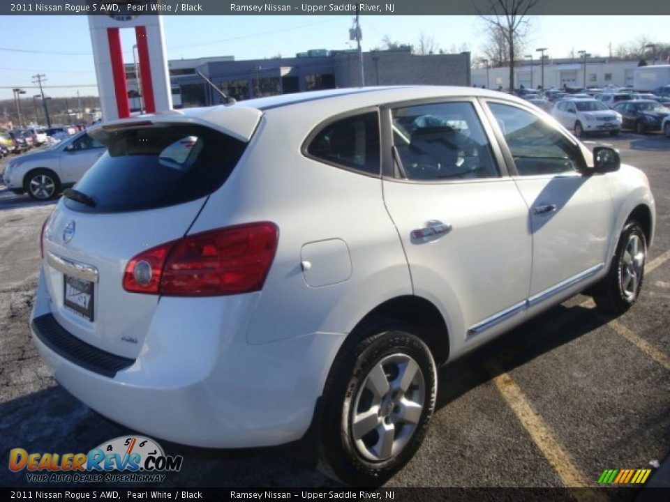 2011 Nissan Rogue S AWD Pearl White / Black Photo #5