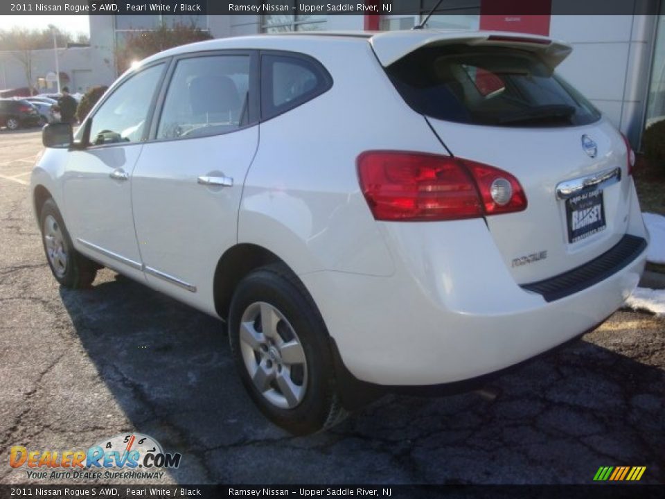 2011 Nissan Rogue S AWD Pearl White / Black Photo #7