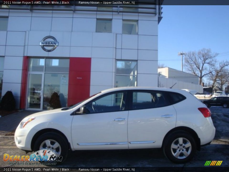 2011 Nissan Rogue S AWD Pearl White / Black Photo #8