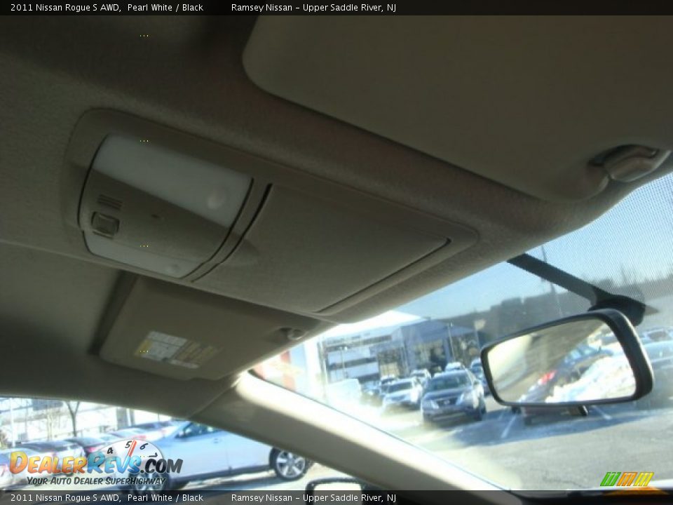 2011 Nissan Rogue S AWD Pearl White / Black Photo #15