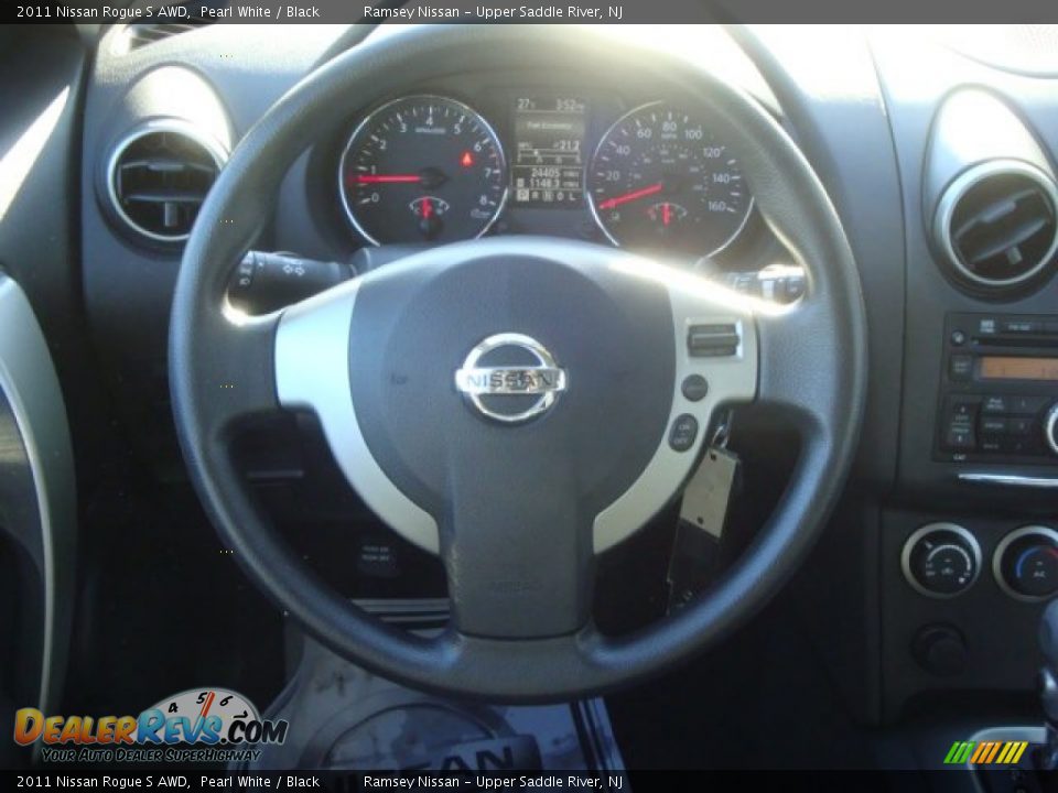 2011 Nissan Rogue S AWD Pearl White / Black Photo #18