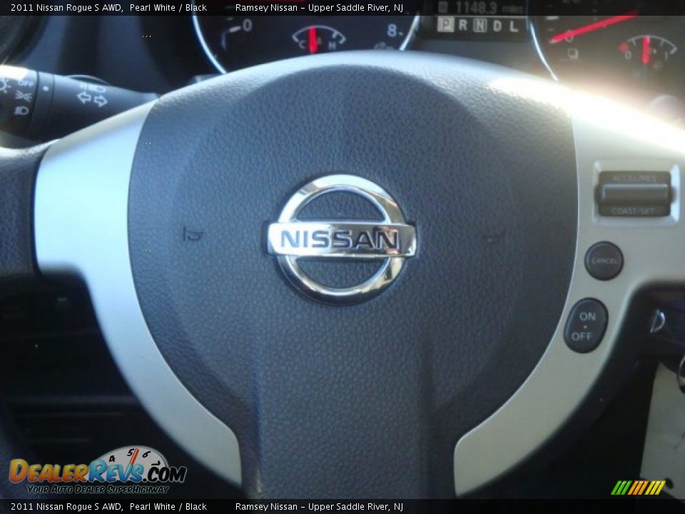 2011 Nissan Rogue S AWD Pearl White / Black Photo #19