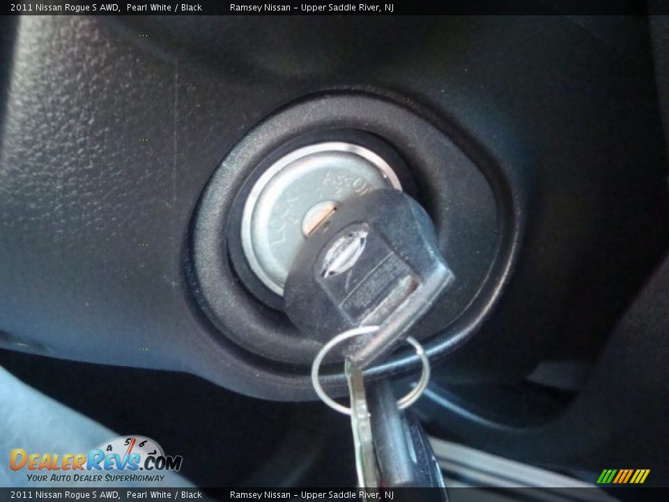 2011 Nissan Rogue S AWD Pearl White / Black Photo #21