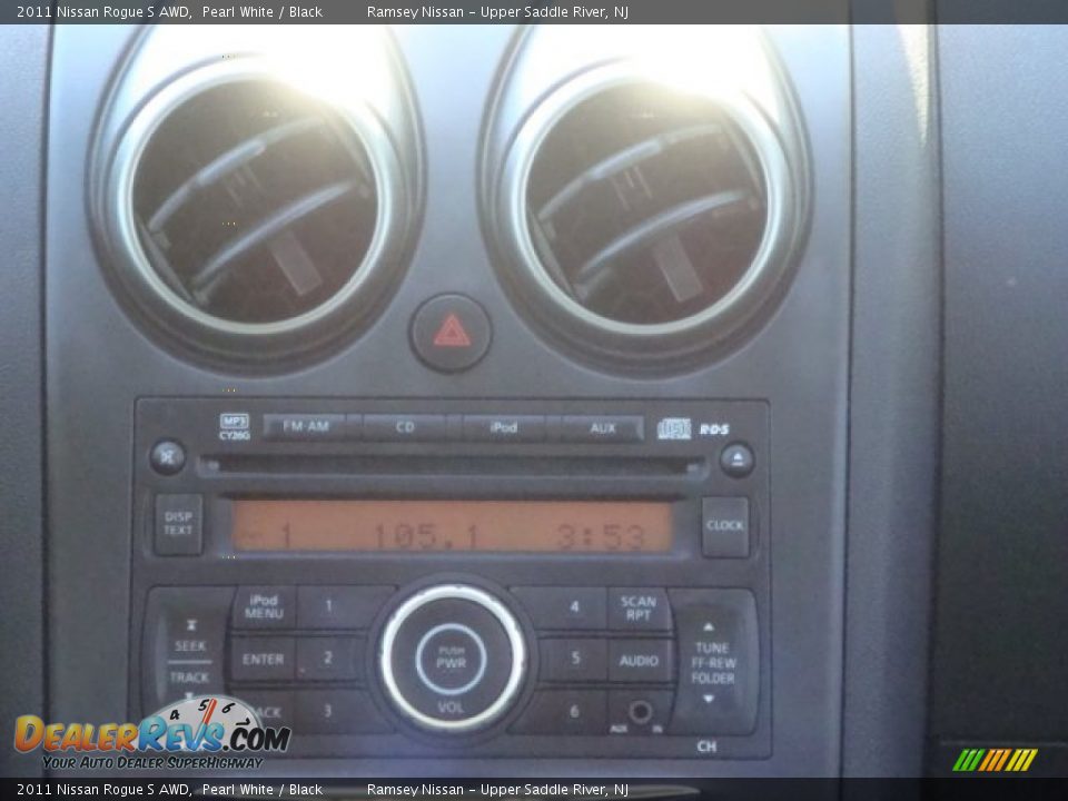 2011 Nissan Rogue S AWD Pearl White / Black Photo #22