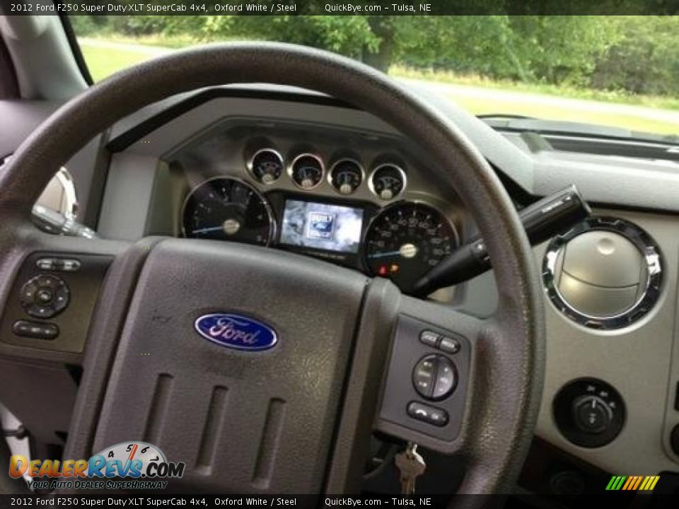 2012 Ford F250 Super Duty XLT SuperCab 4x4 Oxford White / Steel Photo #7
