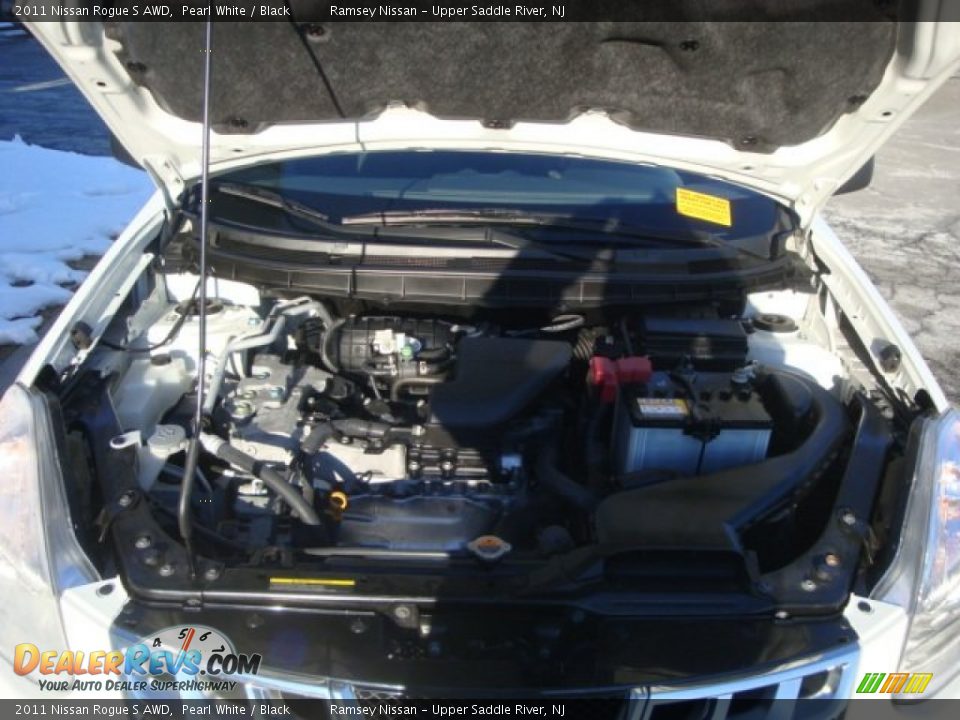 2011 Nissan Rogue S AWD Pearl White / Black Photo #26