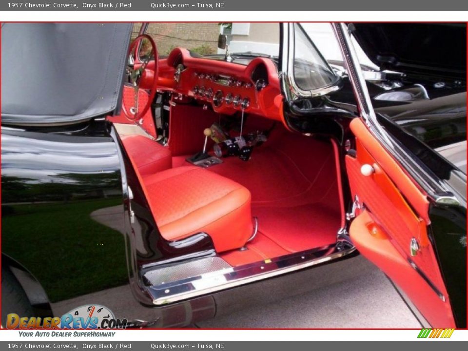 1957 Chevrolet Corvette Onyx Black / Red Photo #13