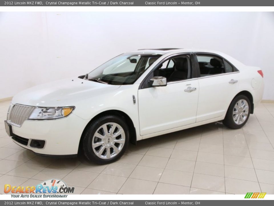 2012 Lincoln MKZ FWD Crystal Champagne Metallic Tri-Coat / Dark Charcoal Photo #3