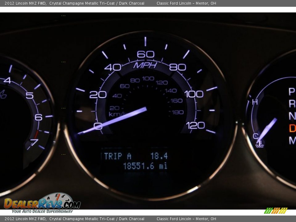 2012 Lincoln MKZ FWD Crystal Champagne Metallic Tri-Coat / Dark Charcoal Photo #12