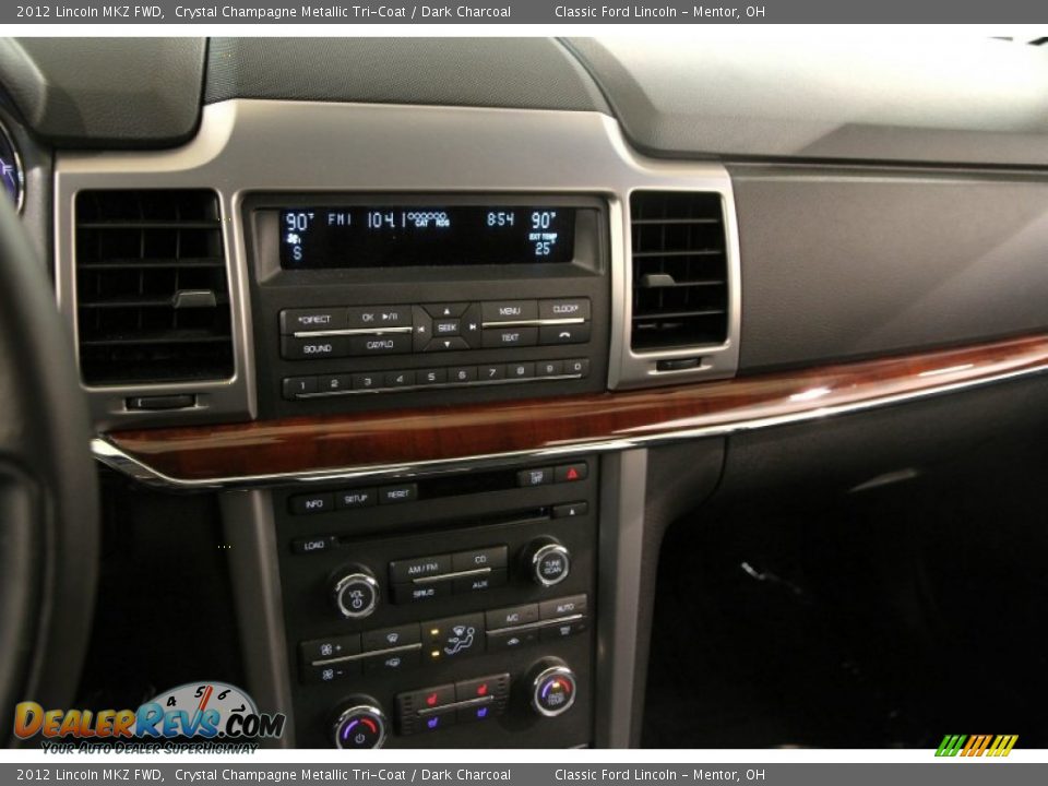 2012 Lincoln MKZ FWD Crystal Champagne Metallic Tri-Coat / Dark Charcoal Photo #13