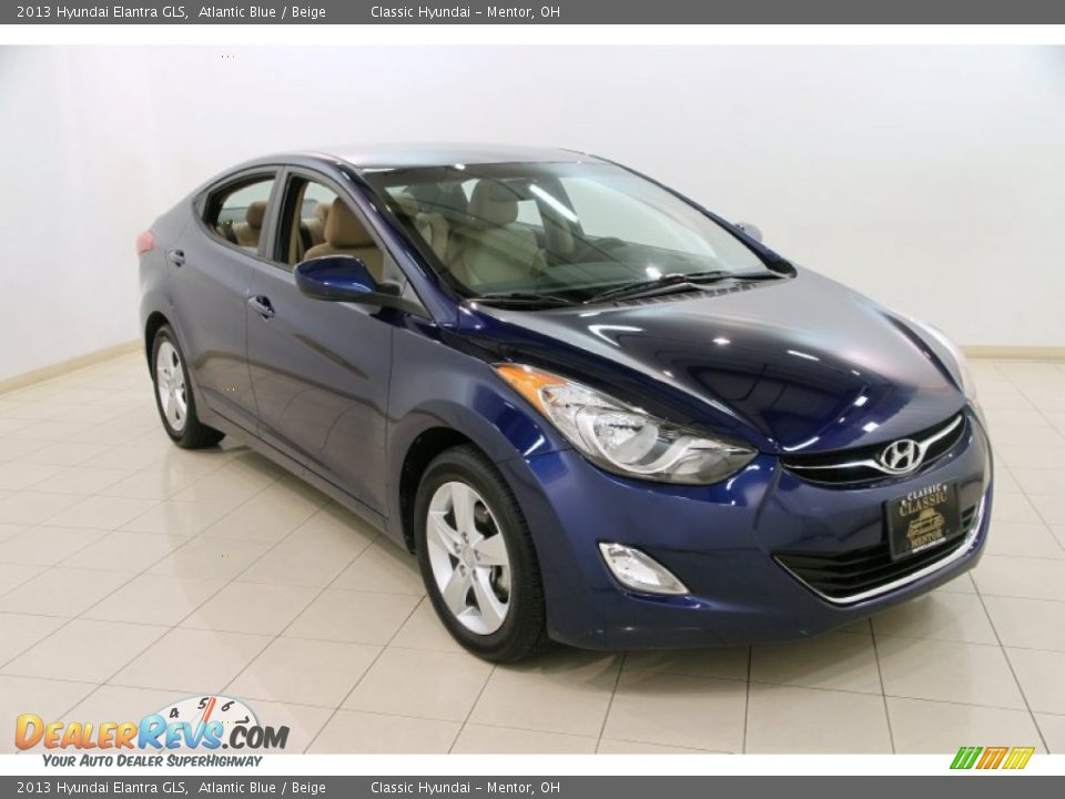 2013 Hyundai Elantra GLS Atlantic Blue / Beige Photo #1