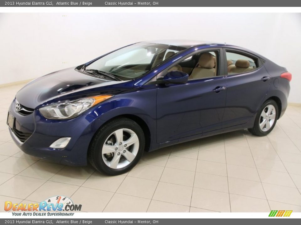 2013 Hyundai Elantra GLS Atlantic Blue / Beige Photo #3