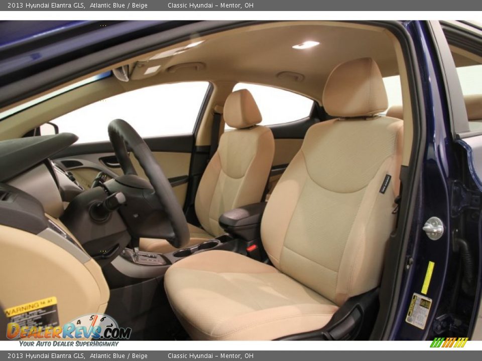 2013 Hyundai Elantra GLS Atlantic Blue / Beige Photo #6