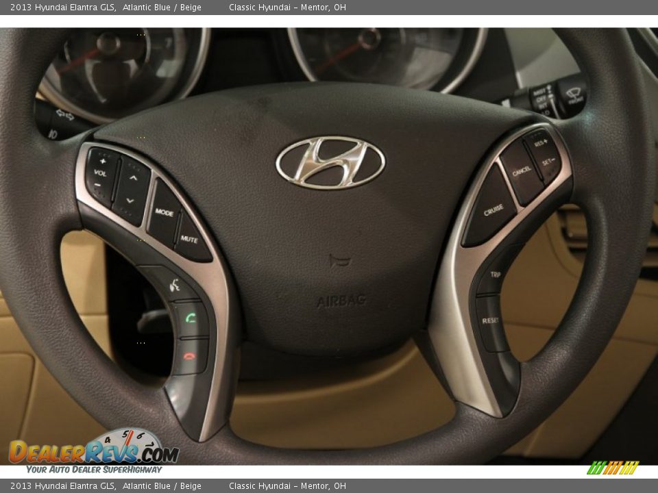 2013 Hyundai Elantra GLS Atlantic Blue / Beige Photo #8