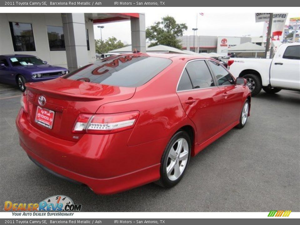 2011 Toyota Camry SE Barcelona Red Metallic / Ash Photo #7