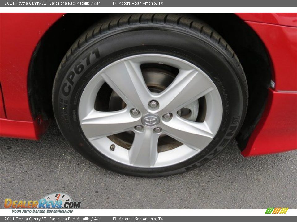 2011 Toyota Camry SE Barcelona Red Metallic / Ash Photo #9