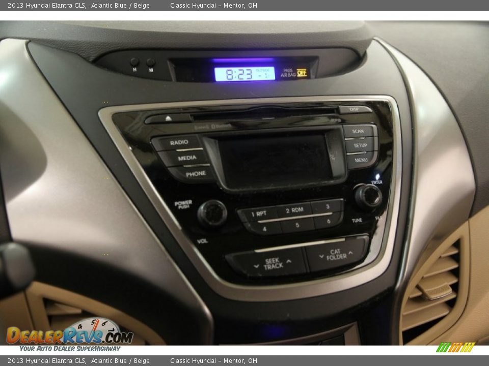 2013 Hyundai Elantra GLS Atlantic Blue / Beige Photo #12