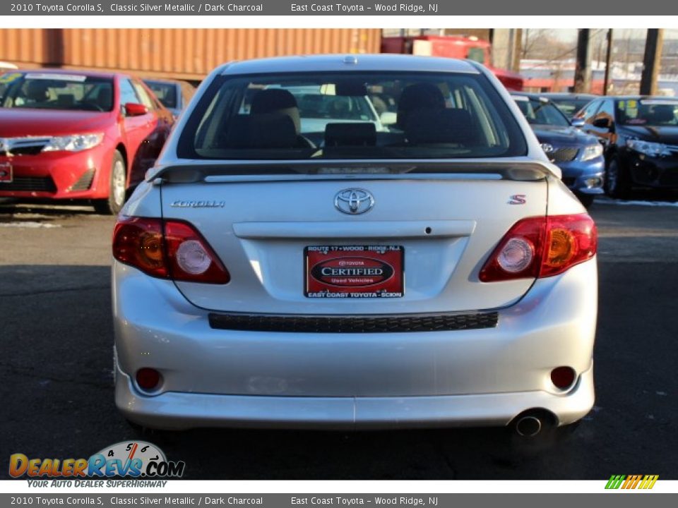 2010 Toyota Corolla S Classic Silver Metallic / Dark Charcoal Photo #5