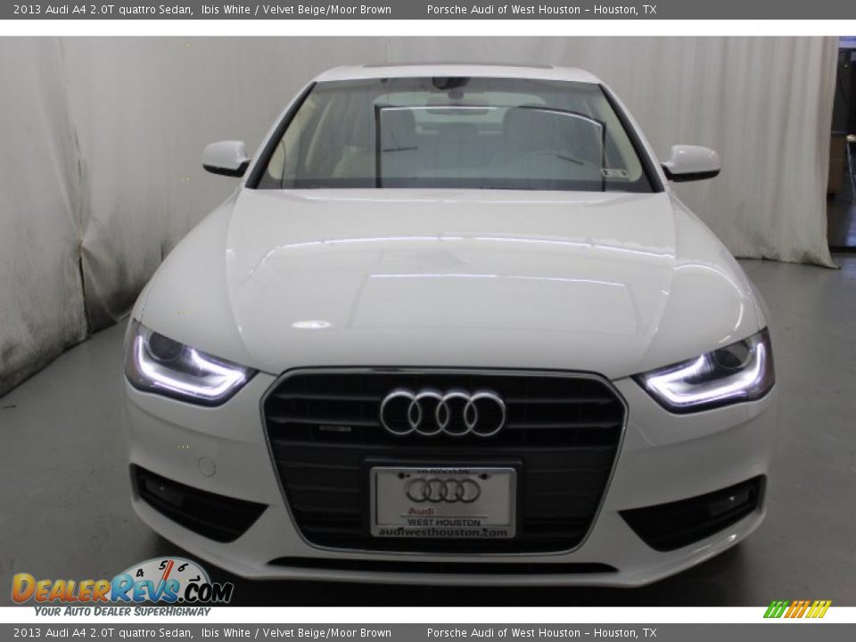 2013 Audi A4 2.0T quattro Sedan Ibis White / Velvet Beige/Moor Brown Photo #2