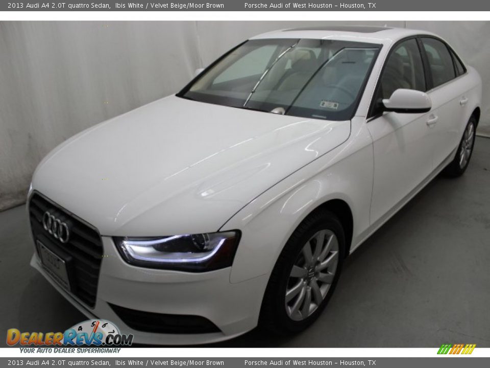 2013 Audi A4 2.0T quattro Sedan Ibis White / Velvet Beige/Moor Brown Photo #3