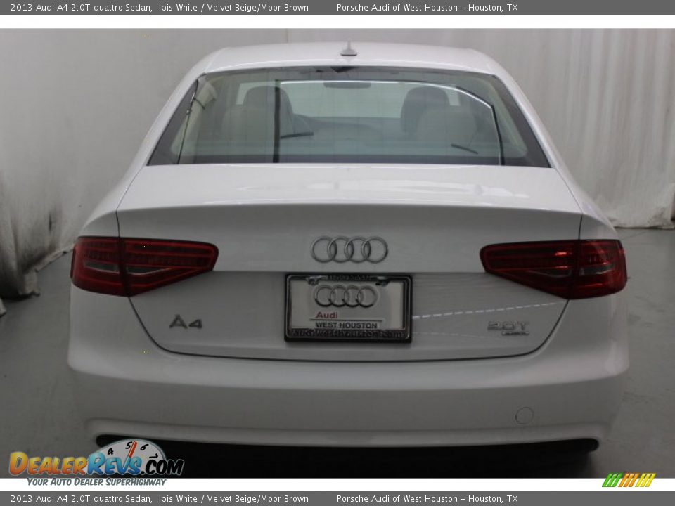 2013 Audi A4 2.0T quattro Sedan Ibis White / Velvet Beige/Moor Brown Photo #5