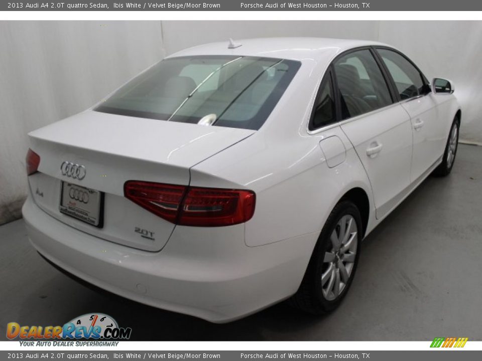 2013 Audi A4 2.0T quattro Sedan Ibis White / Velvet Beige/Moor Brown Photo #6