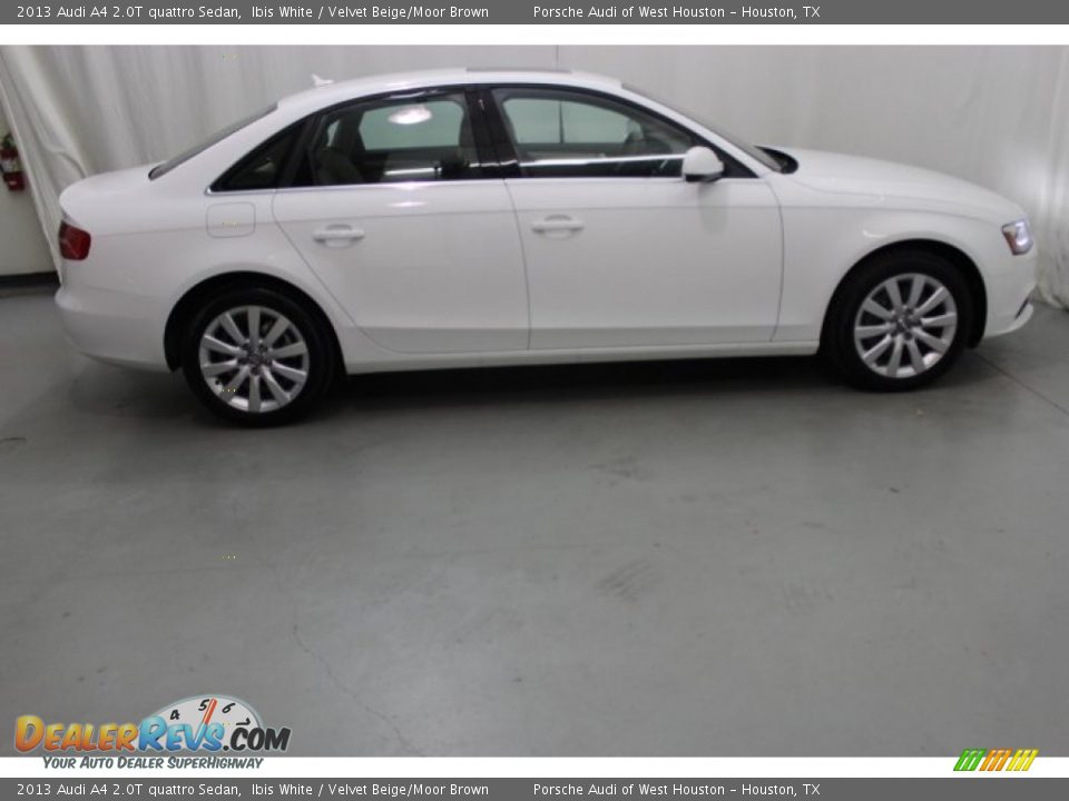 2013 Audi A4 2.0T quattro Sedan Ibis White / Velvet Beige/Moor Brown Photo #7