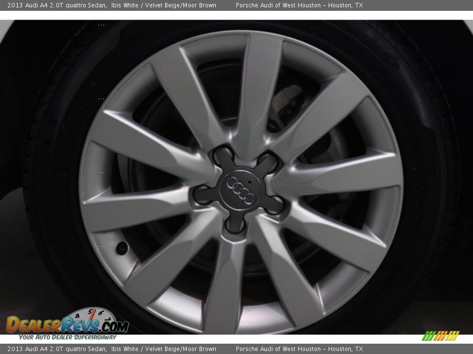 2013 Audi A4 2.0T quattro Sedan Ibis White / Velvet Beige/Moor Brown Photo #8