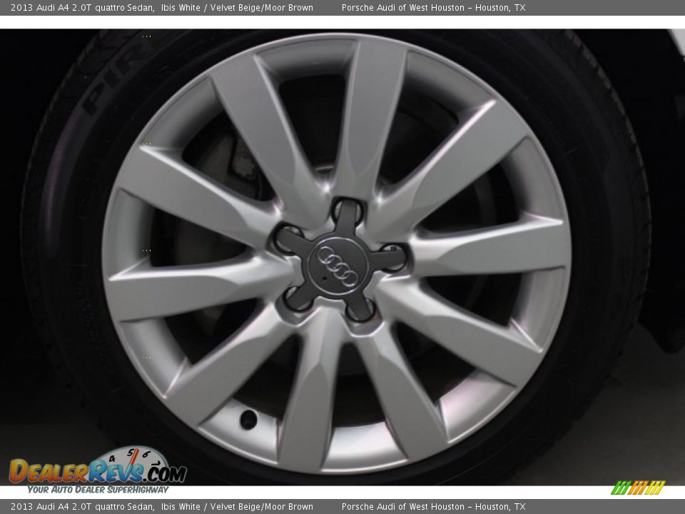 2013 Audi A4 2.0T quattro Sedan Ibis White / Velvet Beige/Moor Brown Photo #9