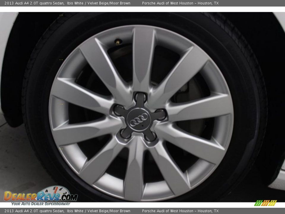 2013 Audi A4 2.0T quattro Sedan Ibis White / Velvet Beige/Moor Brown Photo #10