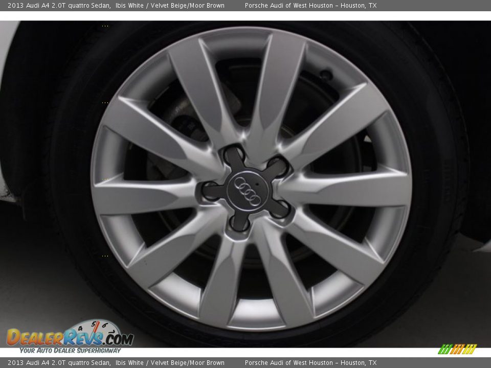 2013 Audi A4 2.0T quattro Sedan Ibis White / Velvet Beige/Moor Brown Photo #11