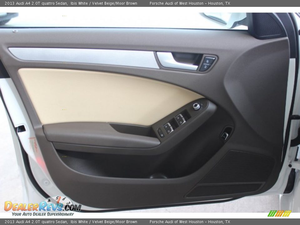 2013 Audi A4 2.0T quattro Sedan Ibis White / Velvet Beige/Moor Brown Photo #12