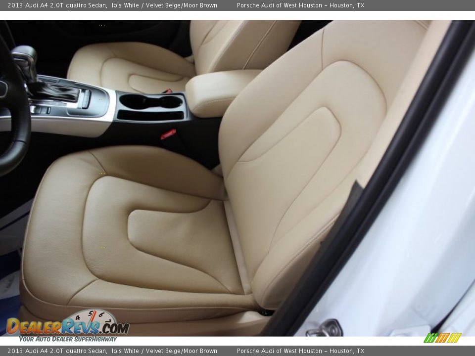 2013 Audi A4 2.0T quattro Sedan Ibis White / Velvet Beige/Moor Brown Photo #14