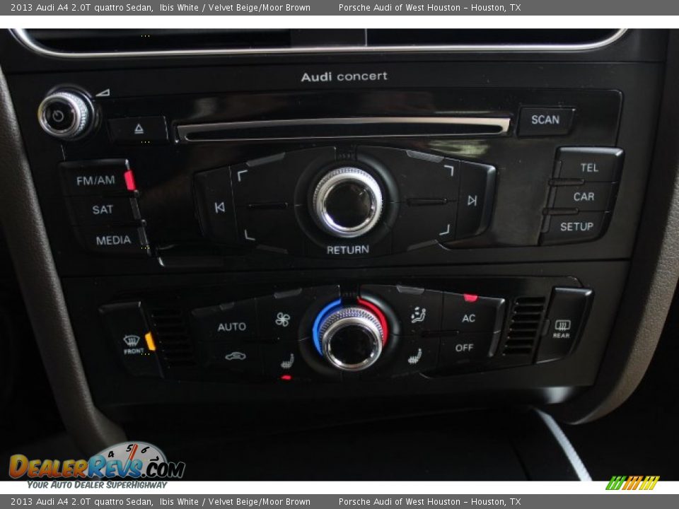 2013 Audi A4 2.0T quattro Sedan Ibis White / Velvet Beige/Moor Brown Photo #22