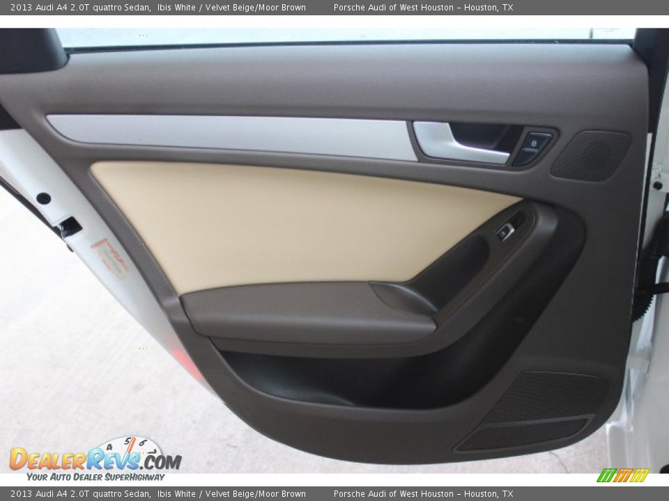 2013 Audi A4 2.0T quattro Sedan Ibis White / Velvet Beige/Moor Brown Photo #26