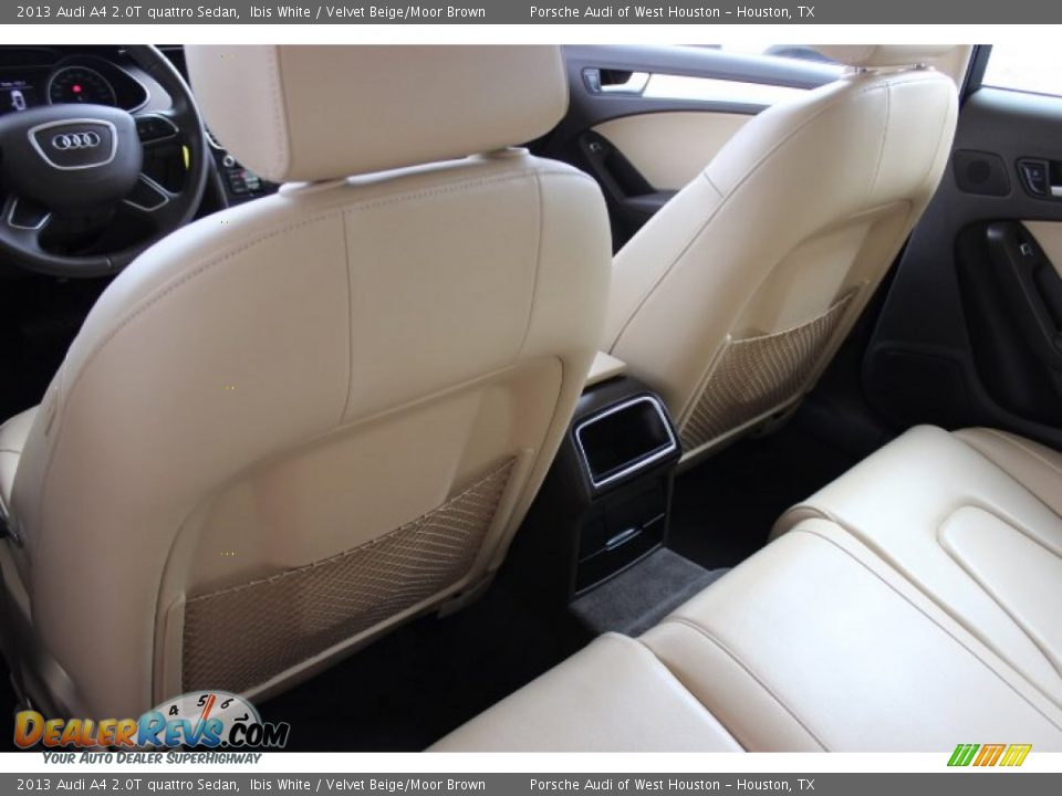 2013 Audi A4 2.0T quattro Sedan Ibis White / Velvet Beige/Moor Brown Photo #27