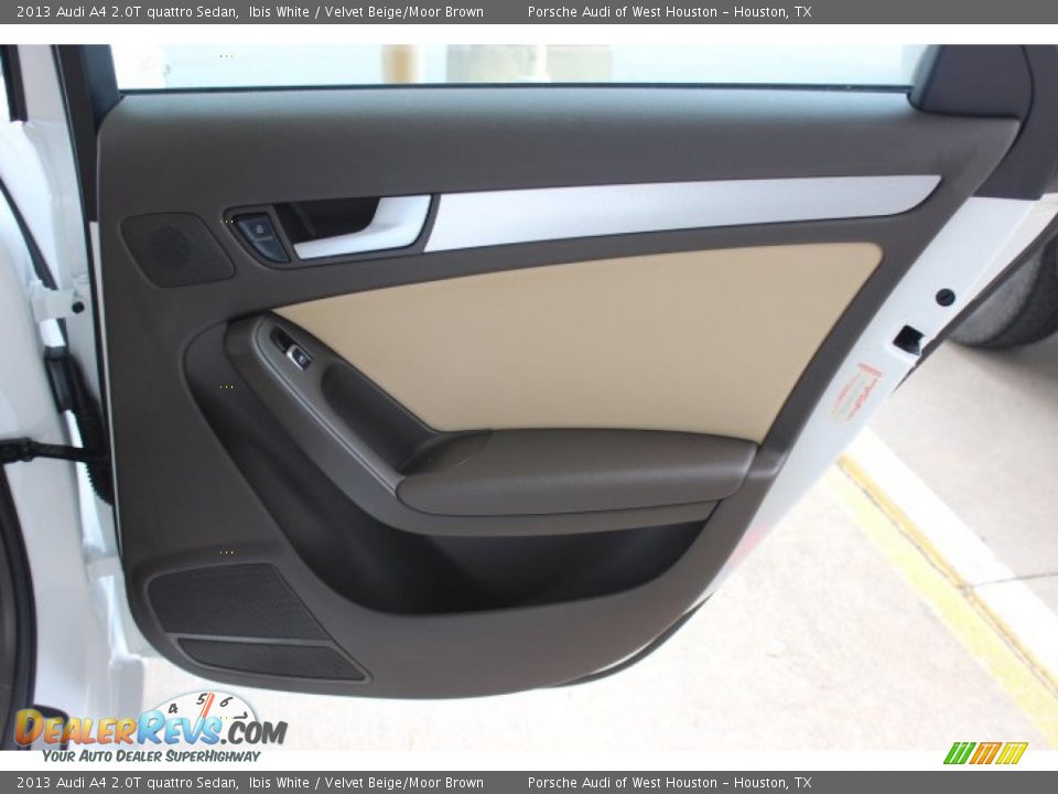 2013 Audi A4 2.0T quattro Sedan Ibis White / Velvet Beige/Moor Brown Photo #33