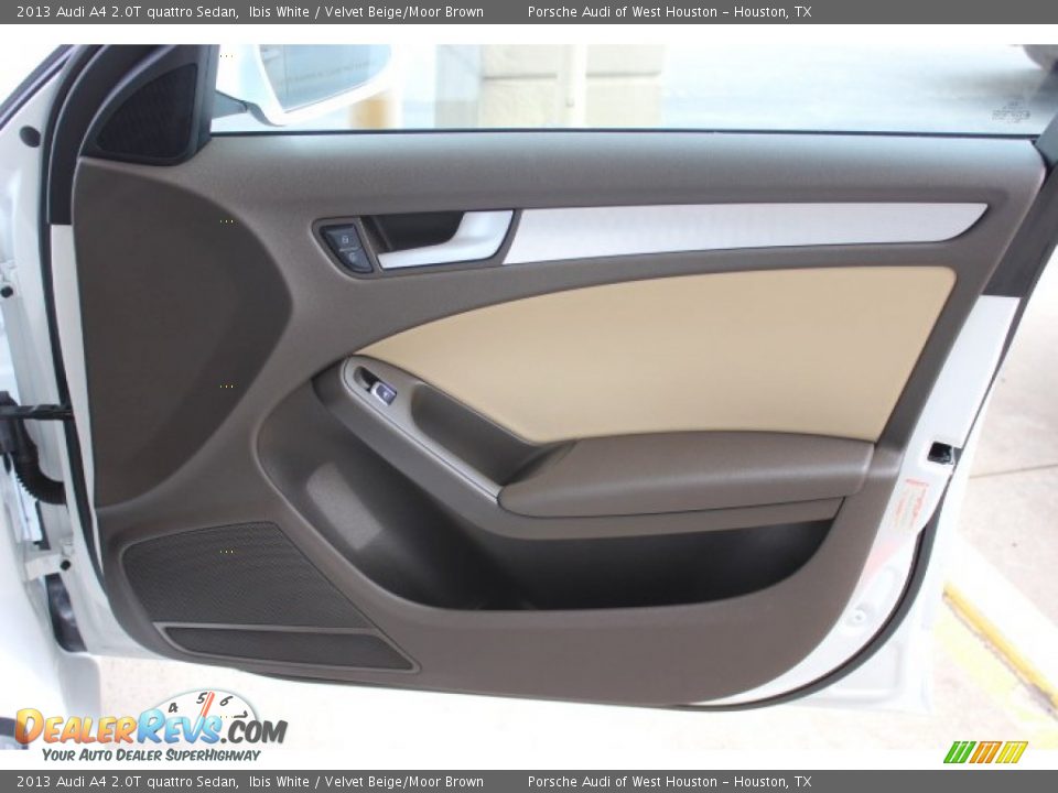 2013 Audi A4 2.0T quattro Sedan Ibis White / Velvet Beige/Moor Brown Photo #35