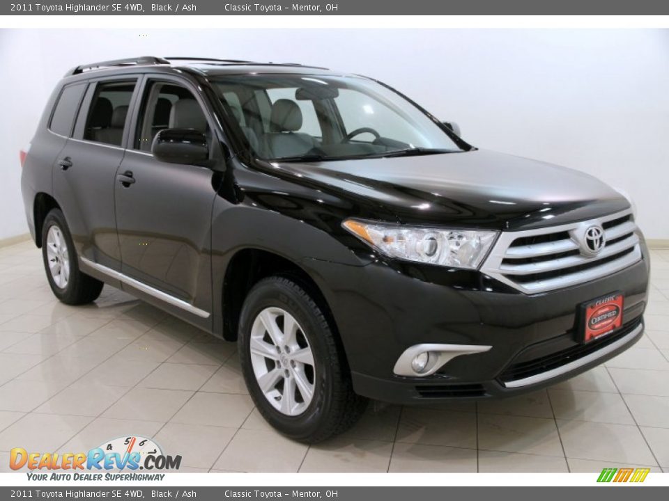 2011 Toyota Highlander SE 4WD Black / Ash Photo #1