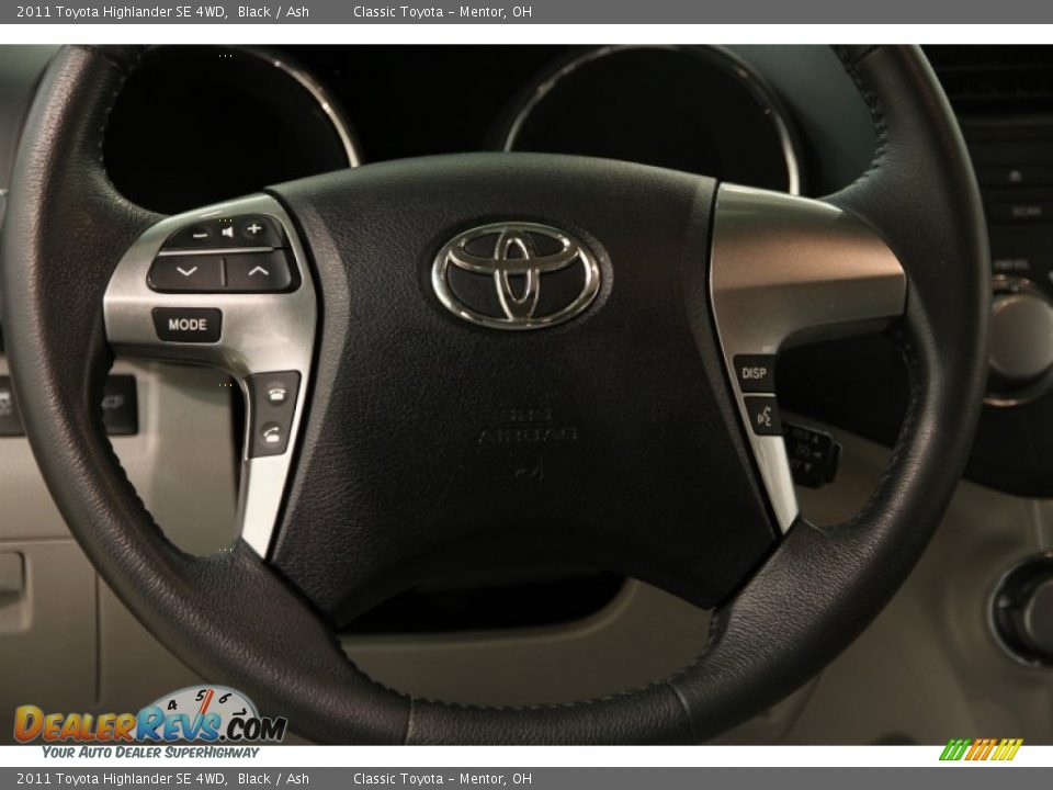 2011 Toyota Highlander SE 4WD Black / Ash Photo #9