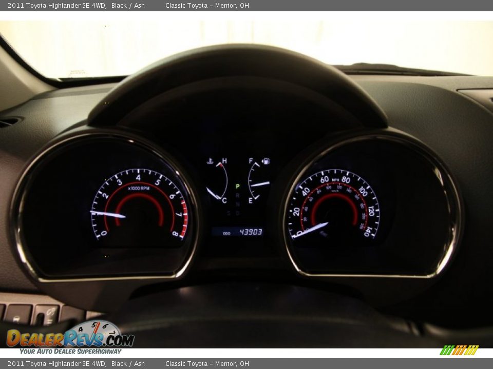 2011 Toyota Highlander SE 4WD Black / Ash Photo #10