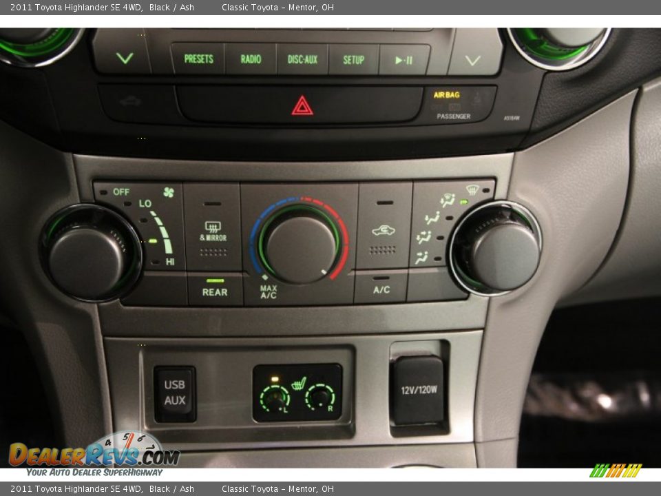 2011 Toyota Highlander SE 4WD Black / Ash Photo #13