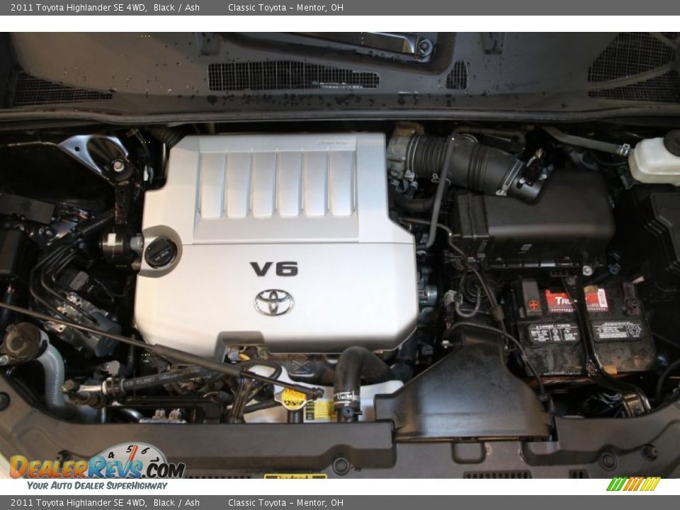 2011 Toyota Highlander SE 4WD Black / Ash Photo #22