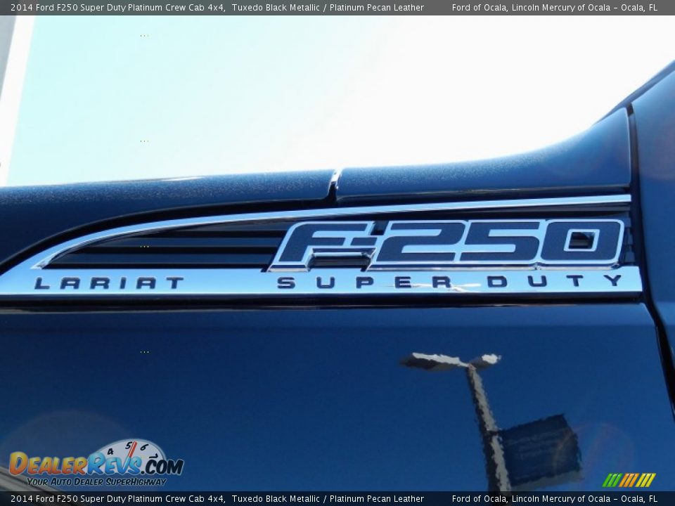 2014 Ford F250 Super Duty Platinum Crew Cab 4x4 Tuxedo Black Metallic / Platinum Pecan Leather Photo #5