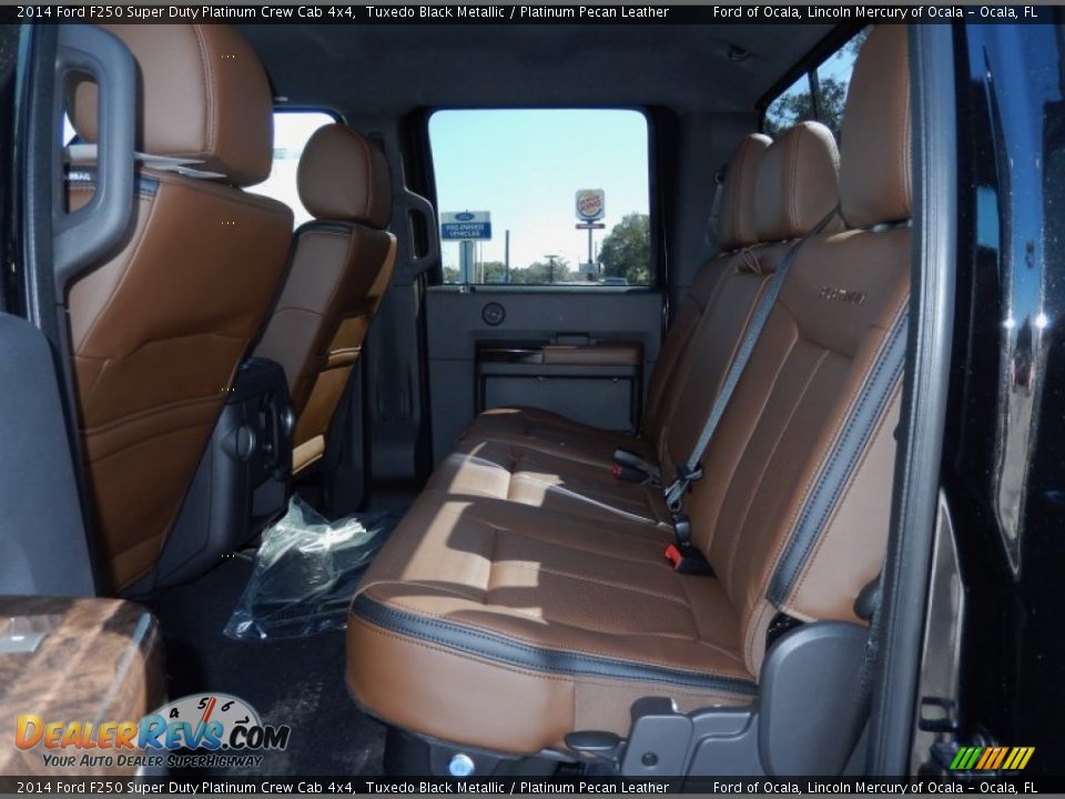 2014 Ford F250 Super Duty Platinum Crew Cab 4x4 Tuxedo Black Metallic / Platinum Pecan Leather Photo #7