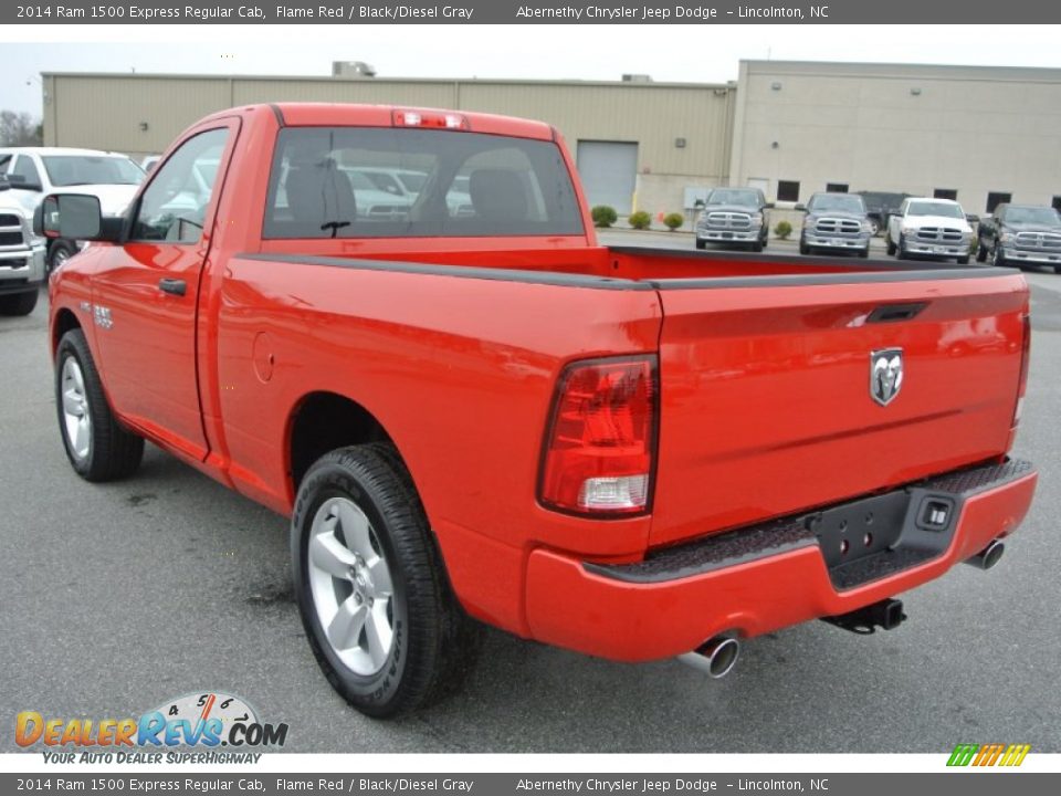 2014 Ram 1500 Express Regular Cab Flame Red / Black/Diesel Gray Photo #5