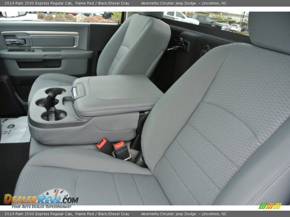 2014 Ram 1500 Express Regular Cab Flame Red / Black/Diesel Gray Photo #10