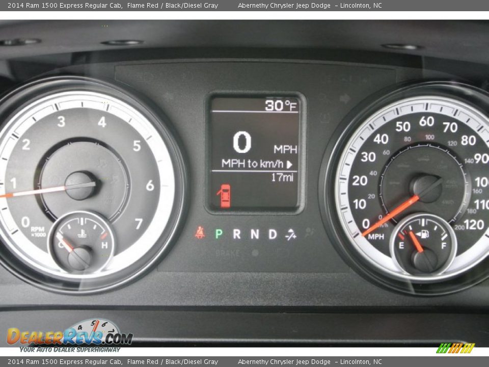 2014 Ram 1500 Express Regular Cab Flame Red / Black/Diesel Gray Photo #17