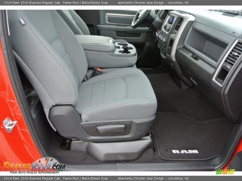 2014 Ram 1500 Express Regular Cab Flame Red / Black/Diesel Gray Photo #19